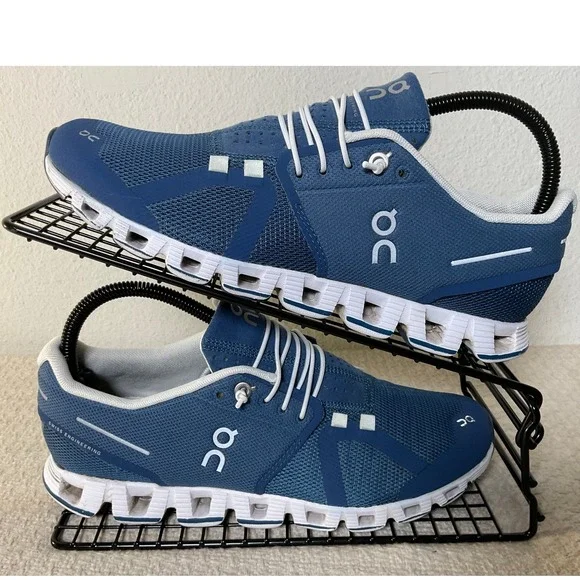 On Cloud Womens 8.5 Denim Blue Running Shoes Sneakers CloudTec Mesh 19.4026 - Picture 2 of 12